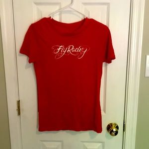 NWOT Fly Racing red t-shirt medium
